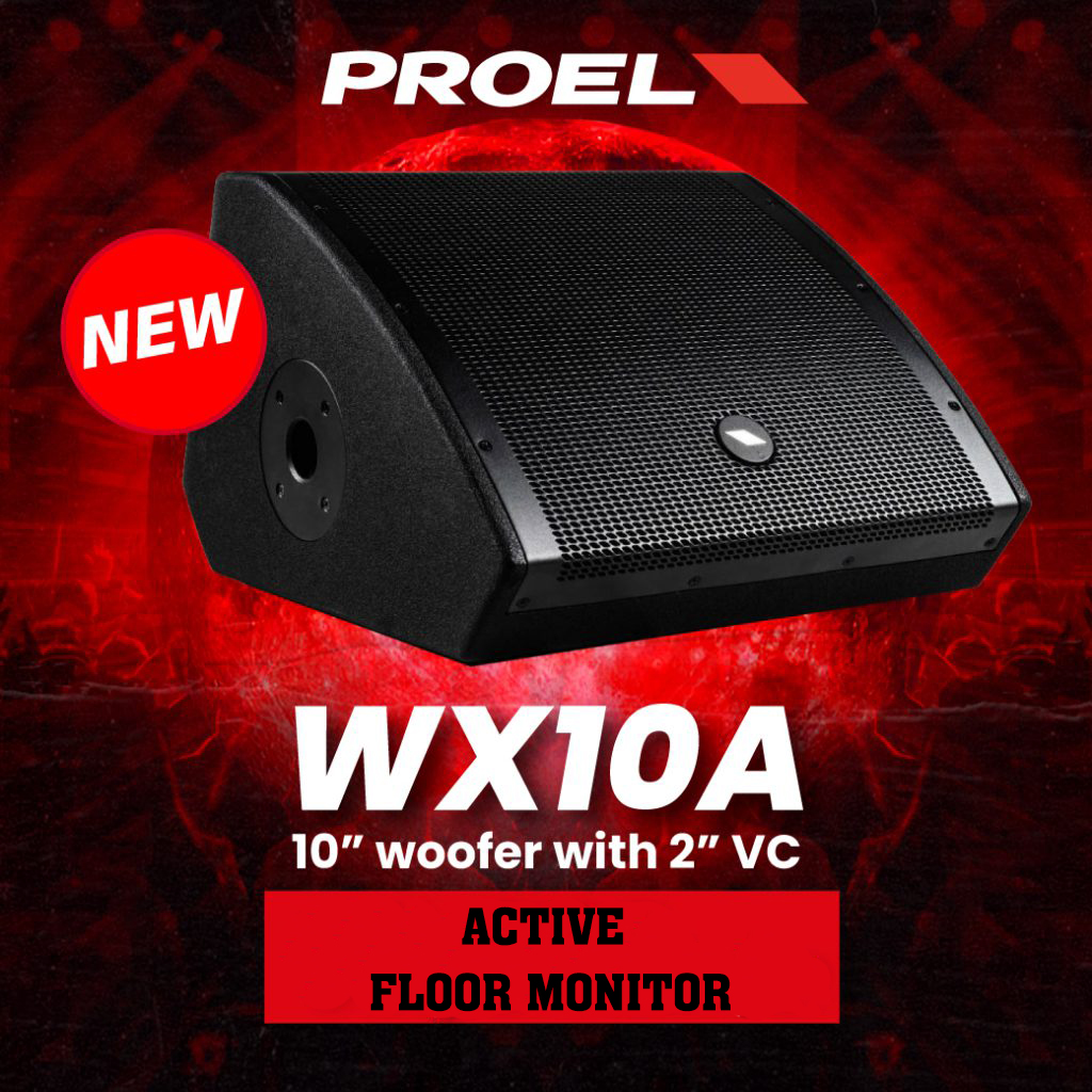 PROEL WX10A WX Series Active 2-Way Coaxial 10" Stage Monitor